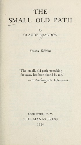 Cover for The small old path / by Claude Bragdon