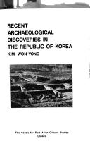 Cover for Recent Archeological Discoveries in the Republic of Korea