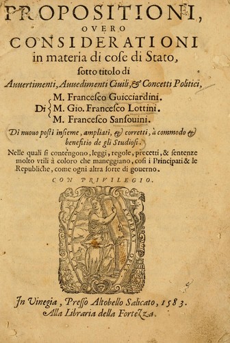 Cover for Propositioni
