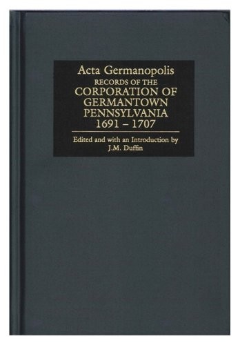 Cover for Acta Germanopolis