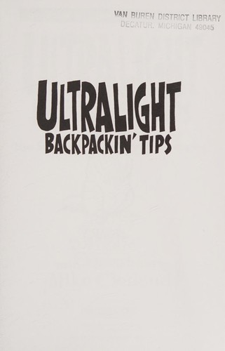 Cover for Ultralight backpackin' tips