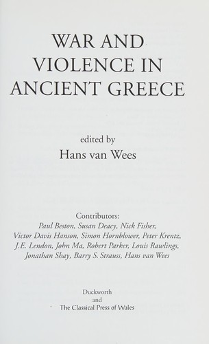 Cover for War and violence in ancient Greece