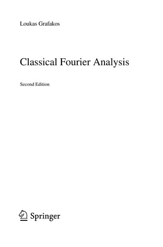 Cover for Classical Fourier analysis