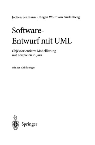 Cover for Software-Entwurf mit UML