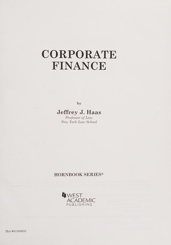 Cover for Corporate Finance