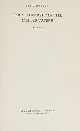 Cover for Der schwarze Mantel meines Vaters