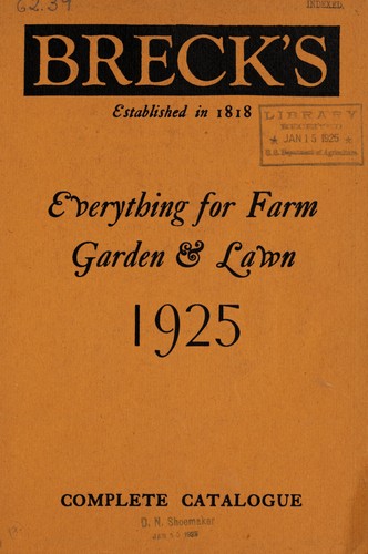 Cover for Breck's everything for farm, garden & lawn 1925