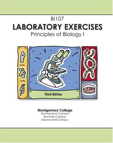Cover for Bio 107 Laboratory Exercises