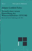 Cover for Philosophische Bibliothek, Bd.239, Versuch einer neuen Darstellung der Wissenschaftslehre. Vorerinnerung; Erste und Zweite Einleitung; Erstes Kapitel (1797/1798).