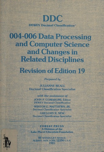 Cover for DDC, Dewey decimal classification