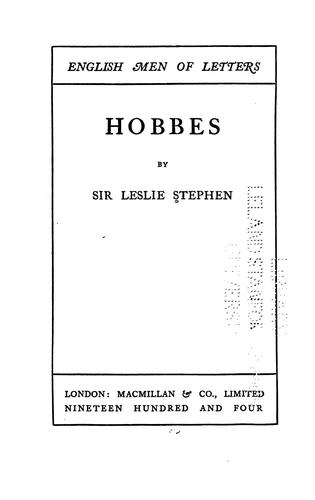 Cover for Hobbes
