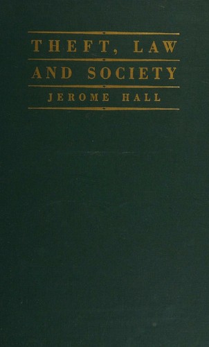 Cover for Theft, law and society