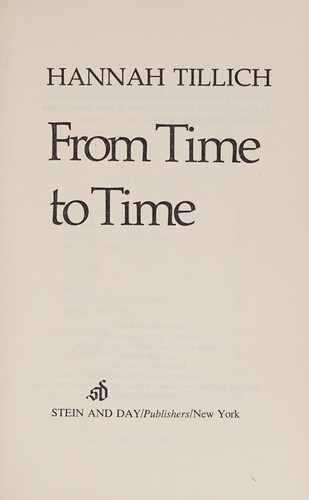Cover for From time to time