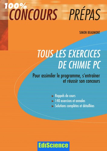 Cover for Tous les exercices de chimie PC