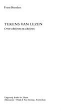 Cover for Tekens van lezen