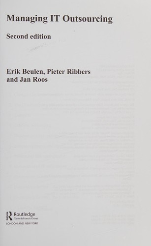 Cover for Managing IT outsourcing