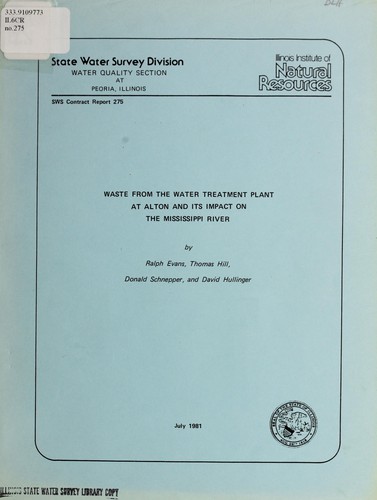 Cover for Waste from the water treatment plant at Alton and its impact on the Mississippi River