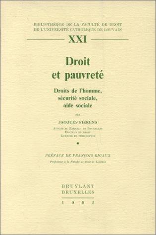 Cover for Droit et pauvreté