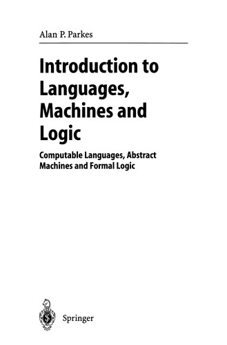 Cover for Introduction to Languages, Machines and Logic