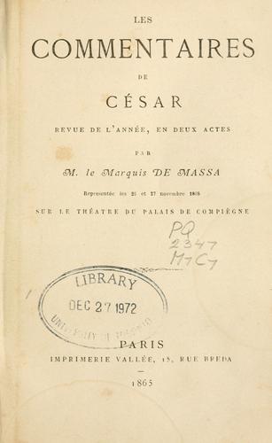 Cover for commentaires de César