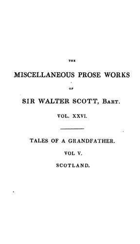 Cover for The Prose Works of Sir Walter Scott, Bart