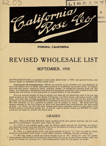 Cover for Revised wholesale list
