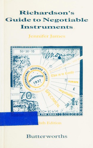 Cover for Richardson's Guide to Negotiable Instruments