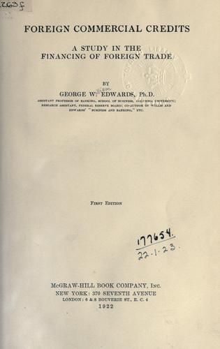 Cover for Foreign commercial credits