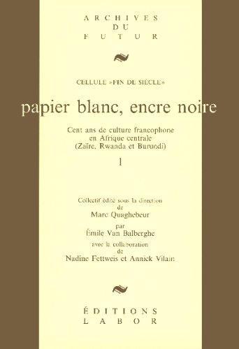 Cover for Papier blanc, encre noire