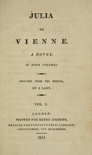 Cover for Julia de Vienne