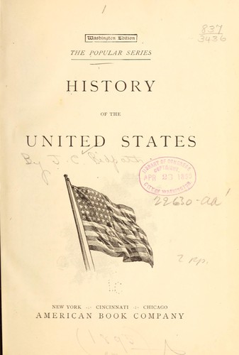 Cover for History of the United States [anon.]