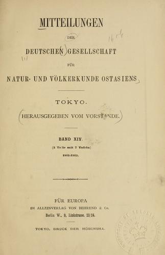 Cover for Mitteilungen.