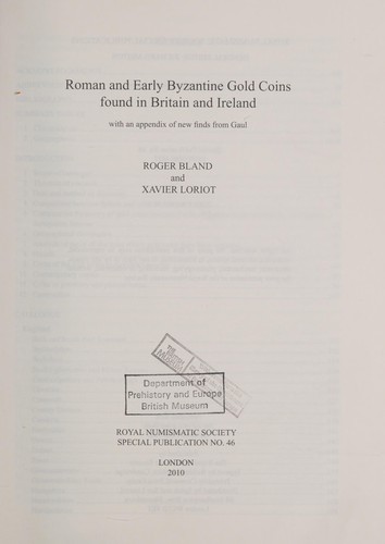 Cover for Roman and Early Byzantine Gold Coins Found in Britain and Ireland