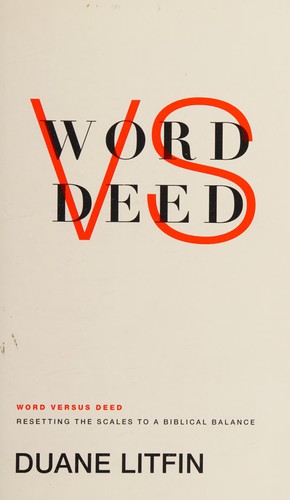 Cover for Word versus deed