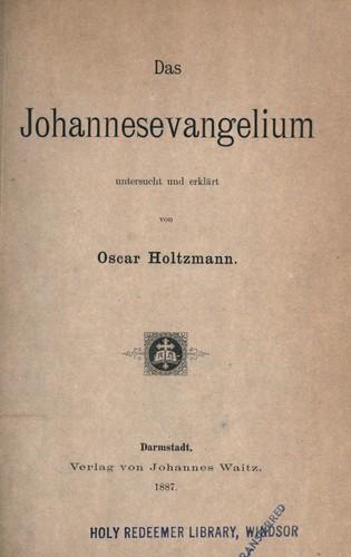 Cover for Des Johannesevangelium