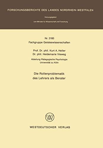 Cover for Die Rollenproblematik des Lehrers als Berater