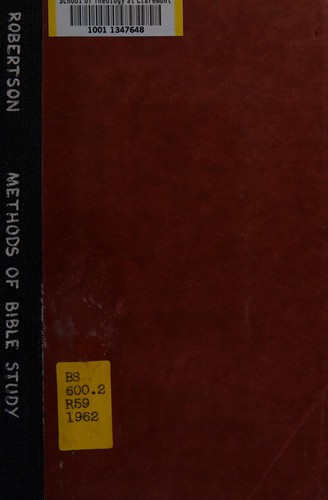 Cover for Methods of Bible study.