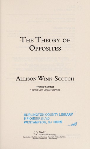 Cover for The theory of opposites
