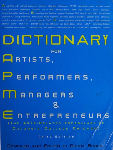 Cover for Dictionary for artists, performers, managers and entrepreneurs