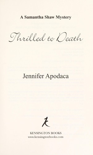 Cover for Thrilled to death