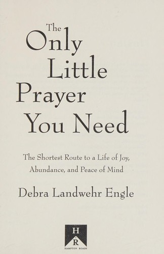 Cover for The only little prayer you need
