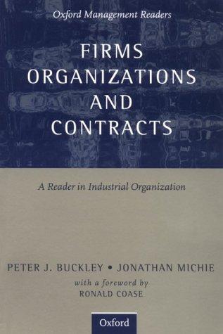 Cover for Firms, organizations and contracts