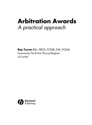 Cover for Arbitration awards
