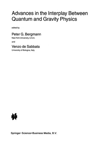Cover for Advances in the Interplay Between Quantum and Gravity Physics