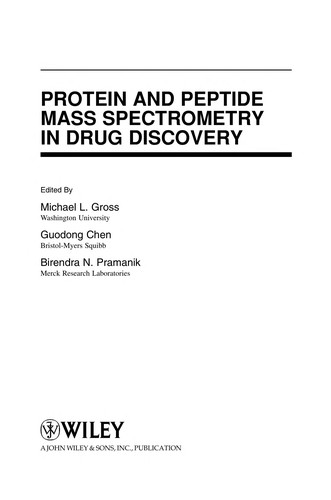 Cover for Protein and peptide mass spectrometry in drug discovery