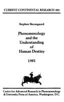 Cover for Phenomenol Underst Hum DES CB (Current continental research)