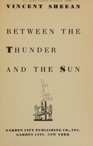 Cover for Between the thunder and the sun