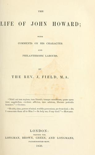 Cover for The life of John Howard