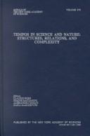 Cover for Tempos in Science and Nature