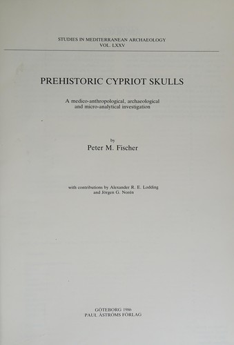 Cover for Prehistoric Cypriot skulls